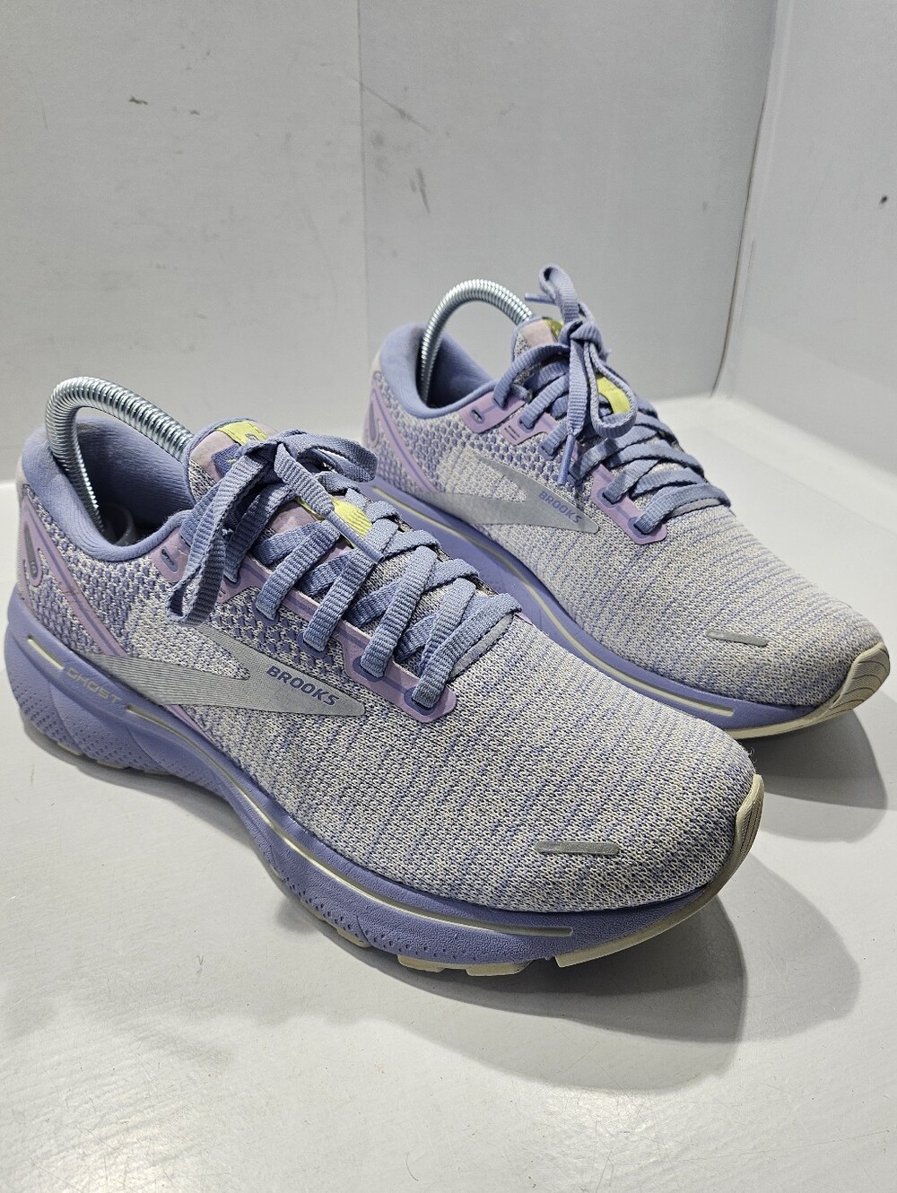 BROOKS GHOST 14 LILAC/PURPLE/LIME WOMEN'S RUNNING SHOE SIZE 8B